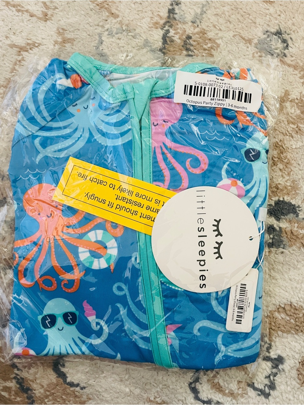 Little Sleepies Octopus Party Zippy Zippy 3-6M NWT